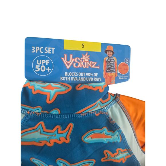 UV Skinz Boys‎ Swimsuit Set Sz 5 - Picture 3 of 3